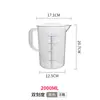 Copo medidor de plástico PC com escala copo medidor espessado resistente a quedas de grau alimentício copo medidor de escala dupla copo medidor de grande capacidade para milk tea