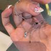 Colar Borboleta Sonhadora Escovada com Zircônia Colorida Cravejada de Diamantes Estilo Francês Corrente de Clavícula Versátil de Luxo Leve para Mulheres Novos Acessórios