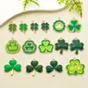 Chapéu Irlandês Verde Pingando Óleo Trevo da Sorte Pingente de Trevo Pulseira DIY Chaveiro Acessórios de Joia