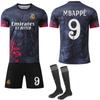 Uniforme de Entrenamiento de Fútbol 2425 Real Madrid Patrón de Dragón Edición Conmemorativa Especial Negro y Rojo Nueva Fuente No. 9 Mbappé 7 Vinicius