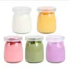 Fabricante de garrafa de vidro para pudim 100ml copo de pudim resistente a altas temperaturas pequena garrafa de pudim atacado 200ml garrafa de pudim garrafa de iogurte