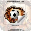 Pegatinas de Fútbol 3D Rompe Muros Transfronterizas Xino Ph-Qt9724 para Pared de Sala de Estar y Dormitorio, Decoración del Hogar Estilo Deportivo