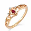 Anillo Corona Diseño Palacio Tradicional Nuevo Clásico Elegante Corona de Laurel Princesa Real Distinguido Anillo de Apertura