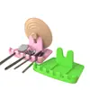 Prateleira de Silicone Criativa para Colheres Domésticas Tapete Suporte para Utensílios de Cozinha Suporte para Colher de Sopa Tapete de Armazenamento para Utensílios de Mesa Tapete de Prateleira para Colheres de Cozinha