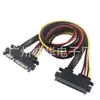 Cabo de Extensão SATA 7+15P Macho para Fêmea com Trava Cabo Conector Integrado de Dados de Energia para HD SATA 3.0