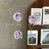 Flores Artificiales 3 Cabezas Rosa Real Accesorios de Fotografía de Bodas Decoración Flores Falsas Flores Estilo Americano Decoración del Hogar