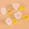 Molde de Silicone para Brinco de Resina Cristalizada Cubo Mini Formato de Gato Pedra Triangular Formato de Brinco