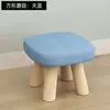 Banqueta Redonda Baixa de Madeira Maciça, de Alta Qualidade e Estilosa, para Uso Doméstico, Adequada para Sala de Estar, Banqueta Redonda Pequena Infantil Desenho Animado, Apoio para os Pés, Banqueta para Trocar Sapatos
