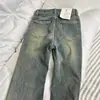 Jeans Reto Grosso com Forro de Fleece Azul Vintage Feminino Inverno Plus Size Menina Cheinha Cintura Alta Elástico Cobre o Quadril Emagrecedor Micro Flare