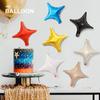 Globo de aluminio de estrella de cuatro puntas de 10 pulgadas decoración de sala de bodas lugar fiesta de cumpleaños globo pequeño de cuatro estrellas venta al por mayor