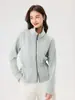 Blusas para Mujer, Modal Lenzing Hueco Sexy Otoño e Invierno Nueva Chaqueta Corta con Cremallera y Solapa que Ceñe la Cintura