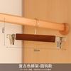 Pinzas para Pantalones de Madera Maciza, Estilo Extraíble para Armario sin Marcas, Perchero para Pantalones para Hotel y Tienda de Ropa Interior y Ropa, Percha para Pantalones de Longitud Extendida