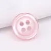 Botão de Pérola Colorida com Borda Fina de Quatro Furos Camisa Cardigã Botões Pequenos Costurados à Mão Roupas Infantis Camiseta Jaqueta Botão Redondo de Resina
