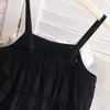 Baoxin Verano Nuevo Transfronterizo Europeo y Americano Floral 3D Negro Elegante Vestido de Tirantes de Princesa Moda Ropa Infantil