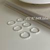 Onihan Plata Esterlina S925 Estilo Coreano Anillo Delgado Simple con Cara Sonriente para Mujer Elegante de Alta Gama Lindo Dulce Anillo para Dedo Índice