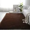 Tapete de Piso de Lã de Seda Resistente a Manchas de Cor Sólida, Cobertura Total de Área Grande, Tapete para Sala de Estar e Quarto, Tapete para Mesa de Centro Estilo Nórdico para Casa
