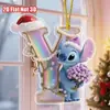 Pingente de Natal Plana 2D Acrílico Novo Transfronteiriço Ponto Cruz com 26 Letras Inglesas Pingente de Decoração de Natal
