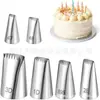 Boquilla trenzada de acero inoxidable 304 para decorar pasteles, Boquilla de decoración sin costuras de dientes de fila media, Boquilla para decorar crema de decoración de pasteles