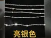 Tobillera Europea y Americana Transfronteriza Simple Retro de Bolitas Apiladas Estilo Normcore Versátil Cadena Fina de Ondas de Agua Cadena para el Tobillo
