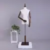 Mannequin de meio corpo para loja de roupas, manequim de meio corpo feminino para exposição de roupas, suporte de exibição vintage em madeira maciça