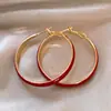 Pendientes de Borla con Forma de Gota de Agua y Pétalo Completamente Incrustados en Diamantes, Estilo Moda de la Industria Pesada Europea y Americana, Pendientes Calientes Festivos Otoño e Invierno Rojo Ankora