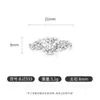 Transmisión en Vivo Fuegos Artificiales de Piedras Preciosas Coloridas de Gran Venta Anillo de Hada de Flor Cortada Anillo de Vid Vidriante Súper Brillante de Diamante de Alto Carbono Moda Tendencia Joyería