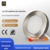 Luz Magnética de LED para Armário, Vitrine, Adega, Luz Redonda Pequena, Montagem na Superfície, Sem Necessidade de Furação, Luz Redonda para RV, Pequeno Spot de 12V, Super Brilhante
