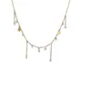 Nuevo Collar con Colgante de Corazón Dorado Estilo Ins Diseño de Nicho Dulce Simple Cadena para Clavícula con Borla de Cristal para Mujer