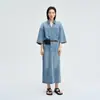 Vestido de Mezclilla Delgado de Lujo Ligero Vintage para Mujer, Estilo Verano 2026, Vestido Casual de Alta Gama Moderno y Elegante