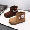 2025 Nuevo Invierno Dos Algodones Terciopelo Corto Zapatos para Niños Estilo Coreano Botas de Cuero para Niñas Botines Cortos para Niños Botas de Media Caña 5042