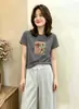 Camiseta de Algodón Acanalado de Manga Corta Ajustada 220g para Mujer Guangzhou Shisanxing, Directa de Fábrica, Especial de Verano al por Mayor