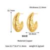 Zhongxing Europa e Estados Unidos explosões transfronteiriças geométricas em forma de U 18K brincos de ouro feminino retro luz luxo high-end brincos ocos atacado