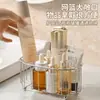 Cesta de Armazenamento Multifuncional de Aço Inoxidável Organizador de Cosméticos Cesta de Armazenamento para Bancada de Banheiro Suporte de Armazenamento para Skincare Venda por Atacado