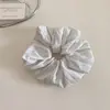 Goma para el pelo de encaje azul a rayas con sal marina fresca estilo coreano, accesorio elástico versátil de alta gama para coleta baja