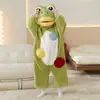 Pijama de Inverno Uma Peça para Meninas em Fleece Coral, Estilo Divertido para Crianças Maiores, Pijama Espesso Quente de Lã de Algodão, Roupa de Casa