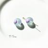 Pendientes de acrílico esmerilado con forma de garra de gato que gotean aceite, bonitos pendientes redondos mate hechos a mano, accesorios de material para pendientes DIY