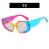 Gafas de sol de moda ojo de gato polígono arcoíris 2024 nuevas transfronterizas europeas y americanas gafas de sol de tendencia personalidad