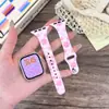 Adecuado para Correas de Apple Watch para las Generaciones 1ª-12ª/Ultra3/Se3, Correa de Reloj de Silicona Estampada de Cintura Delgada