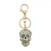 Llavero de Calavera Colorida del Día de Muertos Mexicano con Patrón de Goteo de Aceite Colgante de Calavera Decoración para Bolsa Pequeño Regalo de Halloween