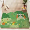 Tapete de Entrada Desenho Animado Hobby Tapete de Entrada Antiderrapante Tapete para Corredor Remoção de Poeira Tapete de Piso de PVC com Fio de Laço