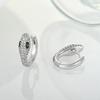 Brincos em forma de cobra com diamantes incrustados brincos S925 brincos de prata esterlina brincos em estilo Comércio exterior joias transfronteiriças processamento de joias de prata