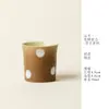 Taza de té hecha a mano con diseño de bambú y lunares color caramelo, taza de té Kung Fu estilo antiguo, taza de té personal, taza para degustación de té