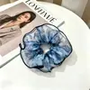 Goma de pelo scrunchie vintage versátil extragrande para adultos, elegante scrunchie floral para coleta