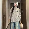 Nueva ropa de hombre estilo chino, tie-dye, chaqueta elegante y nítida con cuello mao y botones tradicionales chinos, chaqueta de trabajo de cuero PU a prueba de tres