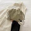 Bolso bandolera con lazo de metal para mujer, estilo informal, con cordón, estilo verano 2024