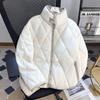 Gola Lingge Roupas Acolchoadas de Algodão Masculinas Inverno Transfronteiriço Estilo Americano Retrô Espessas Quentes Soltas Soltas Casal Terno Pão Preto