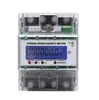 Medidor Electrónico de Riel Montado de Tres Fases y Cuatro Hilos Inglés Transfronterizo con Pantalla LCD 4P Medidor de Electricidad de Alta Precisión Exclusivamente para Suministro Transfronterizo