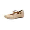 Zapatos Mary Jane deportivos de cuero más cómodos, versión coreana, otoño 2026, tacón bajo, punta redonda, cuero genuino, correa única, zapatos para mujer