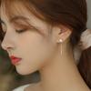 Aretes de Perlas de Agua Dulce, Diseño Sencillo, Aretes Largos de Gota de Agua, Elegantes y Versátiles, Accesorios para Orejas de Lujo Ligero, Clips para Orejas sin Perforación