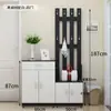 Zapatero para Puerta de Entrada con Perchero Integrado de Pie para Sala de Estar, Vestíbulo de Casa, Estantería de Almacenamiento para Puerta, Ropa y Sombreros